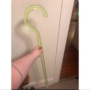Neowalk Lucite Green Transparent Walking Cane Mobility Aid